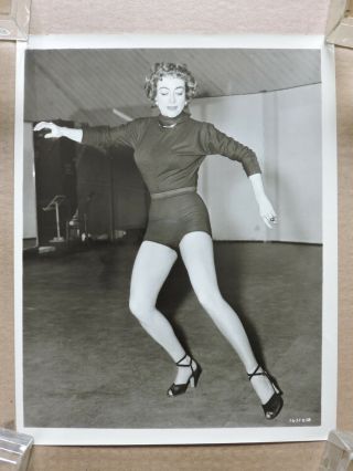 Joan Crawford Rehearsing A Dance Leggy Candid Photo 1953 Torch Song