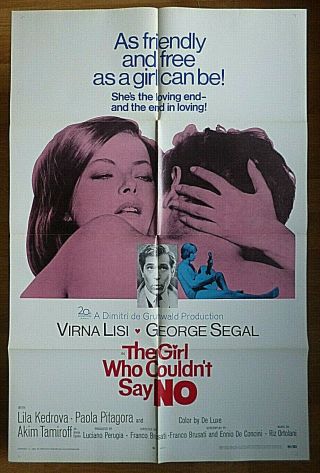 1969 Orig 27  X41  Movie Poster  The Girl Who Couldn 