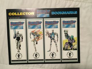 1992 Terminator Vs Robocop Comic Book Collector Bookmarks Sheet Dark Horse Comic