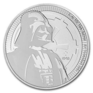Niue - 2017 Silver Star Wars Darth Vader 1oz.  999 Silver Coin In Capsule