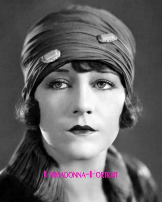 Viola Dana 8x10 Lab Photo 1920s Sexy Elegant Silent Era Actress,  Head Scarf