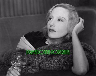 Elizabeth Bergner 8x10 Lab Photo B&w 1932 " Dreaming Lips " Wine & Fur Portrait