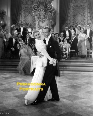 Fred Astaire & Ginger Rogers 8x10 Lab Photo B&w 1938 Dancing Couple Lovely Babe