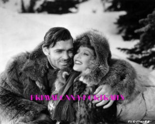Loretta Young & Clark Gable 8x10 Lab Photo 1935 " Call Of The Wild " Fur Coat