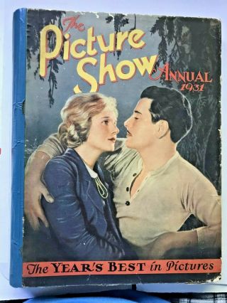 1931 Picture Show Annual Hard Cover Book,  160 Pages,  Greta Garbo,  Ronald Colman