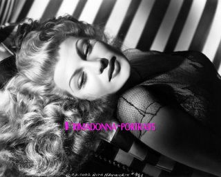 Rita Hayworth 8x10 Lab Photo Sexy Cascading Hair