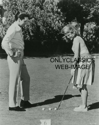 1964 Ann Margret & Elvis Golf Putt On 6th Green Viva Las Vegas Nevada 8x10 Photo