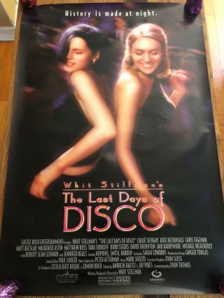 The Last Days Of Disco Ss Movie Poster,  27x40 - Sevigny & Beckinsale