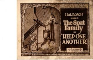 Help One Another 1924 Release Title Lobby Card Silent Hal Roach Pathe