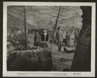 1949 Lon Chaney Orig Frankenstein Meets The Wolf Man Realart Horror Photo