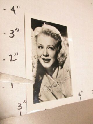 Betty Hutton Pillow Movie Studio Show Promo Fan Photo 1a 1940s