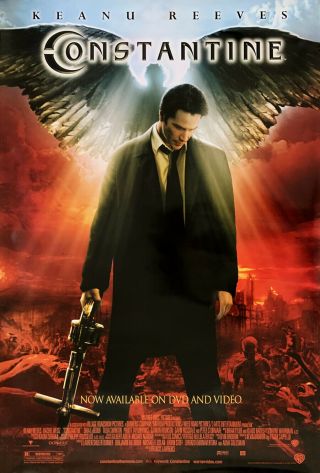Constantine Dvd Movie Poster 1 Sided 27x40 Keanu Reeves Rachel Weisz