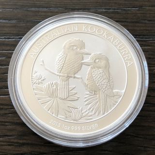 2013 Australia 1 Oz Perth.  999 Silver Kookaburra In Capsule - One Coin