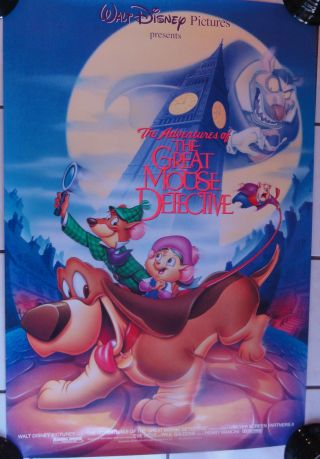 Disney The Great Mouse Detective R 1992 Rolled Ds 1 Sheet Movie Poster