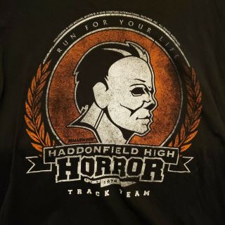 Michael Myers T Shirt L Halloween Haddonfield High Horror Track Team Horror