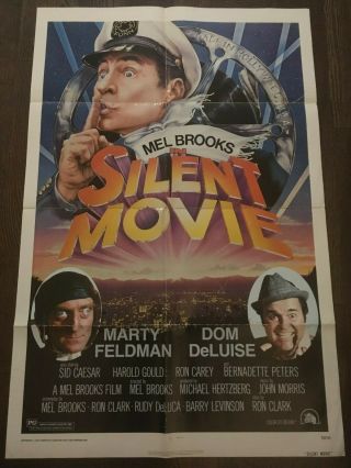 Silent Movie One - Sheet Poster 1976,  Mel Brooks,  Vg,