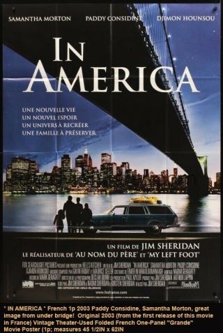 In America Movie Poster 2003 Irish/english Romantic Melodrama