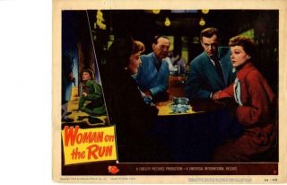 Woman On The Run 1950 Release Lobby Card Noir Ann Sheridan