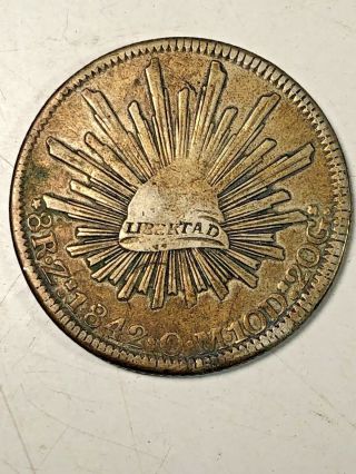 1842 Silver Mexico 8 Reales