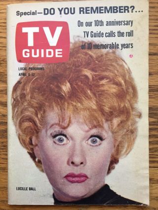 1963 April 6 - 12 Tv Guide Lucille Ball St Lawrence