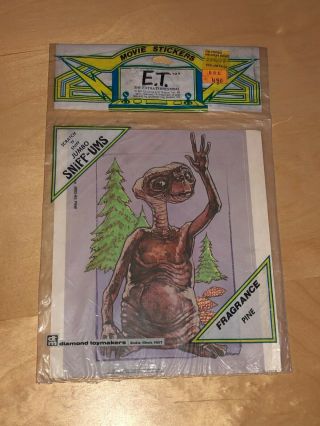 1982 Movie Sticker E.  T.  The Extra - Terrestrial Jumbo Scratch N Sniff Ums Pine