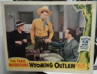 John Wayne In : " The Three Mesquiteers " Old And Lobby Card.