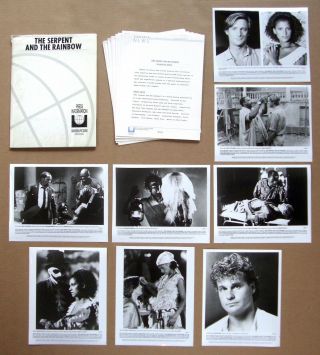 Serpent And The Rainbow Wes Craven Bill Pullman Cathy Tyson 8 Photo Press Kit