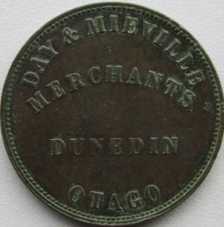 Zealand 1857 Penny Token Day & Mieville,  Vg,  Andrews 99,  Km - Tn16