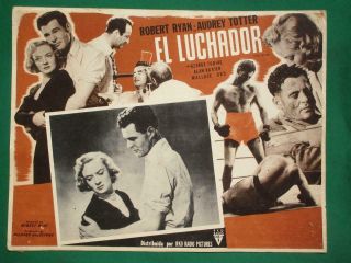 Robert Ryan The Set - Up Crime Audrey Totter Boxing Spanish Mexican Lobby Card 2
