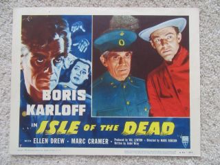 Isle Of The Dead R53 Lc 7 11x14 Boris Karloff Ex