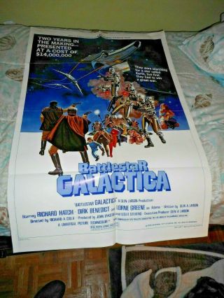Battlestar Galactica Vintage Movie Poster 1978 Style - D 47 X 21 One Sheet
