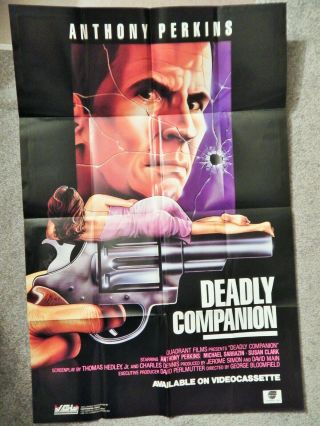 Deadly Companion (video Dealer 24 X 36 Poster,  1990s) Anthony Perkins,  Sue Clark