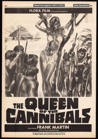 Queen Of The Cannibals / Zombie Holocaust_original 1979 Trade Ad Promo / Poster