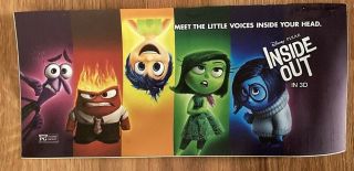 Inside Out - Disney / Pixar - Movie Theater Poster / Mylar Medium 6x13