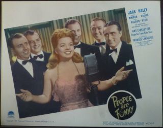 Big Band Vocalist Frances Langford 1940s Lobby Card People Are Funny