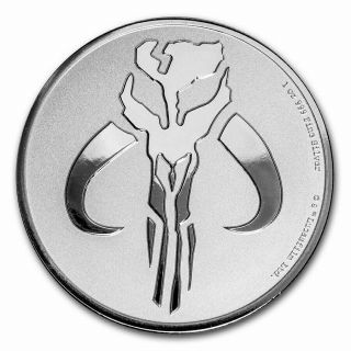 2020 Niue Mandalorian Mythosaur Star Wars 1 Oz Silver Coin In Capsule