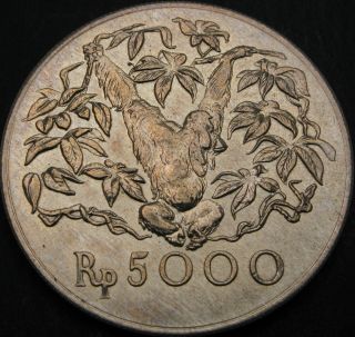 Indonesia 5000 Rupiah 1974 - Orangutan - Aunc - 2969 ¤