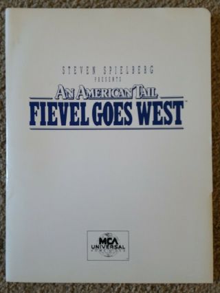 An American Tail Fievel Goes West Press Release Kit 1991 Photos