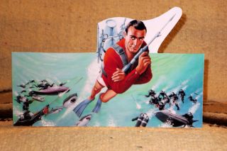 James Bond 007 Sean Connery " Thunderball Poster Tabletop Display Standee 10 1/4 "