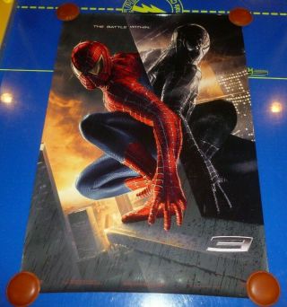 Spider - Man 3 2007 Orig.  Advance D/s Glossy Rolled 1 - Sheet Movie Poster 27 " X40 "