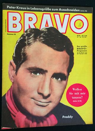 Bravo German Pop / Film Mag 1959 Freddy Quinn Brigitte Bardot Corny Collins Conn
