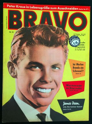 Bravo German Pop / Film Mag 1959 Karin Baal Peter Kraus Sophia Loren James Dean