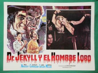 Dr.  Jekyll Vs.  The Werewolf Horror Bondage Monster Spanish Mexican Lobby Card