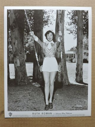 Ruth Roman On A Swing Leggy Pinup Portrait Photo 1950 