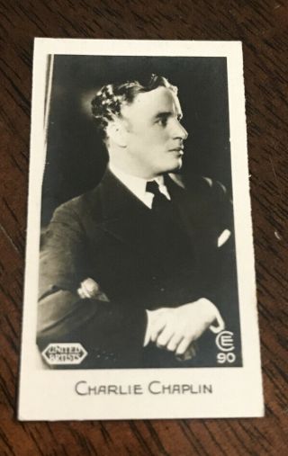 Charlie Chaplin Tobacco Cigarette Card Silent Film Star 2 X 1 1/4”