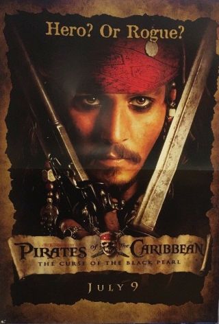 Johnny Depp Pirates Of The Caribbean Huge 3 Foot By 4 Foot Poster.