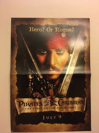 Johnny Depp Pirates Of The Caribbean HUGE 3 Foot By 4 Foot Poster. 2