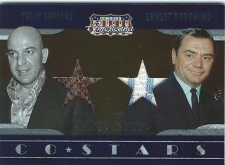 Telly Savalas Ernest Borgnine 2009 Americana Silver Screen Dual Relic D 43/100