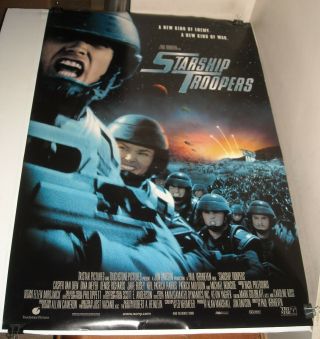Rolled Starship Troopers Double Sided Movie Poster Denise Richards Dina Meyer