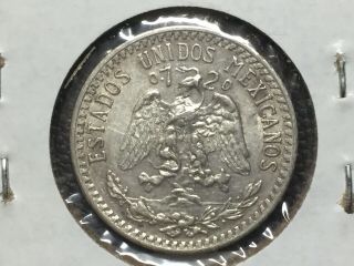 1930 Mexico 20 Centavos.  720 Silver Plata Uncirculated Low Mintage Mexican